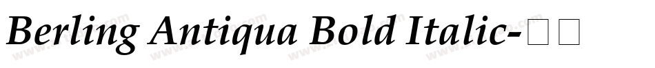 Berling Antiqua Bold Italic字体转换